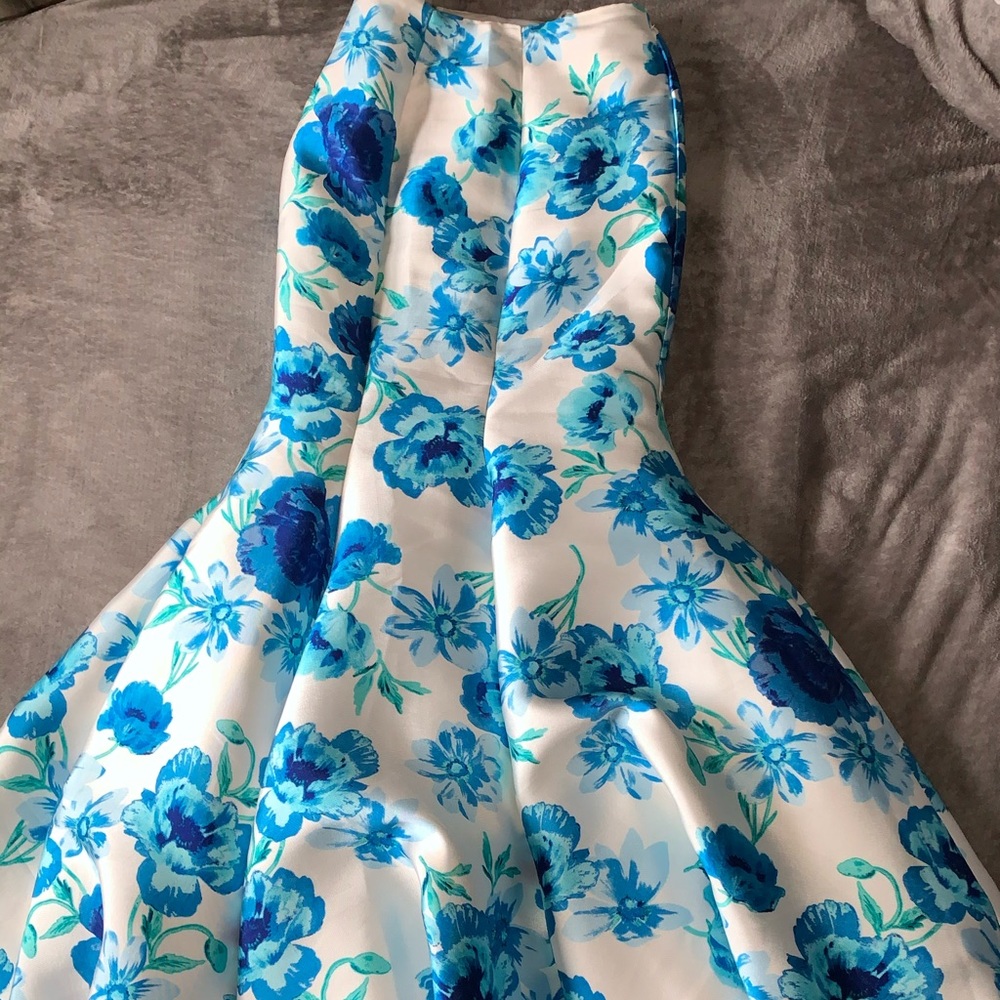 B Darlin Floral (High-Low) Mermaid Prom Skirt